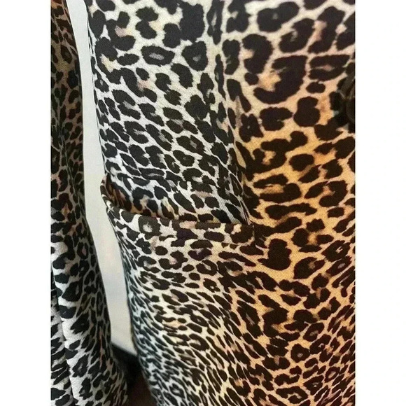 Anine Bing Blazer XS Madeleine Leopard Animal Print Two Button Boxy Jacket NEW - Picture 5 of 8